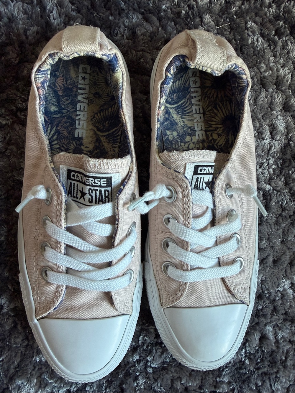 Converse Shoreline Light Pink Canvas Slip-on, worn twice
